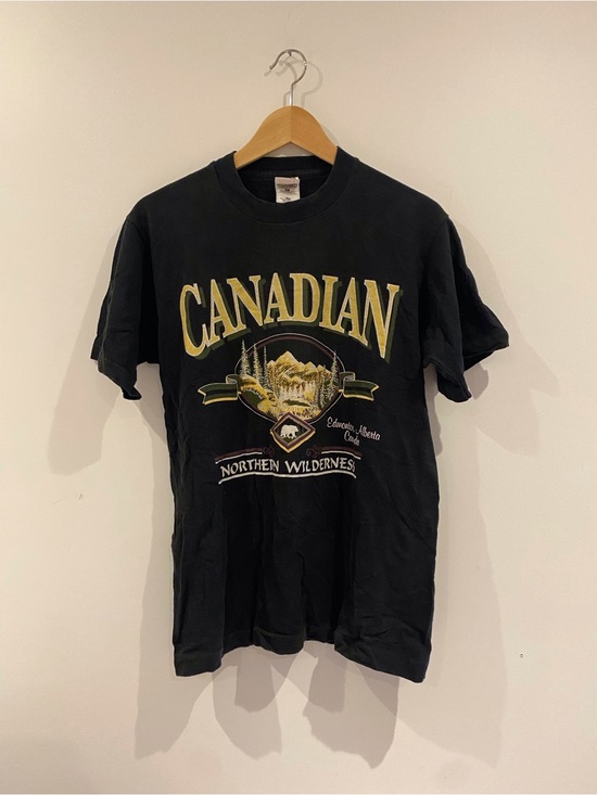 Fruit of the Loom Other - Vintage Fruit of the Loom Black Canadian Northern Wilderness Graphic Tee
